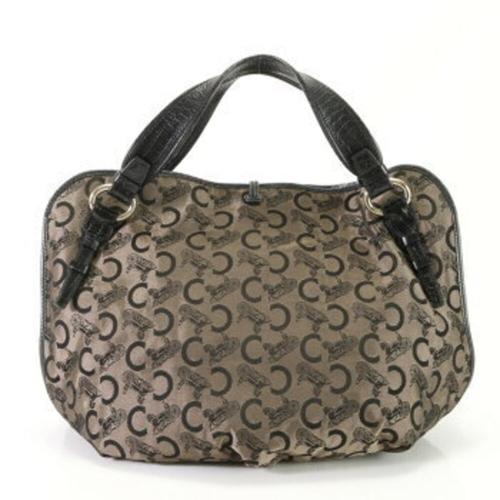 Celine Shoulder Handbag Tote Bag Canvas Sulky Leather Bittersweet - Picture 6 of 13